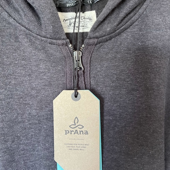 PrAna Cozy Hoody in gray, sz 2X, NWT - Picture 3 of 4